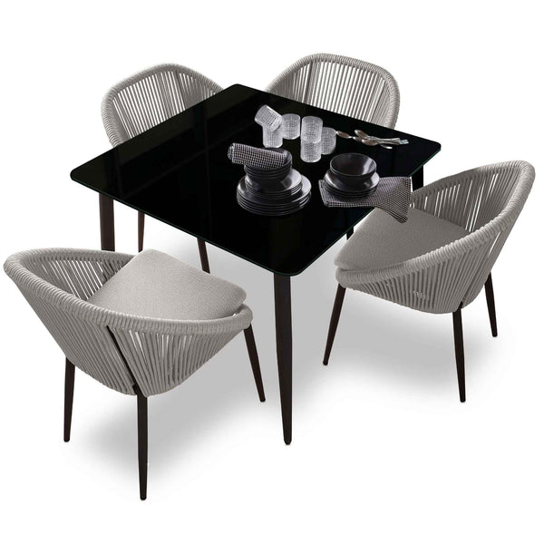 Skyline Design Rodona 5-Piece Square Dining Set with Sunbrella Cushions