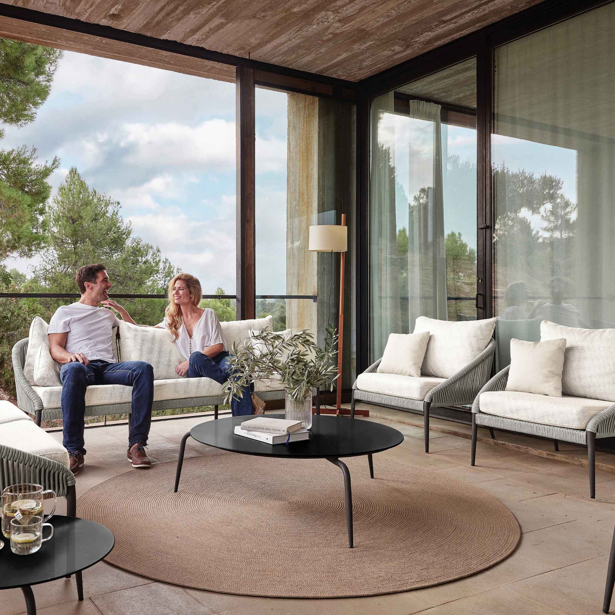 Skyline Design Rodona 4-Piece Seating Set with Sunbrella Cushions