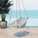 Skyline Design Horizon 8FT Pergola with Lamp, Rodona Hanging Chairs & Aluminum Table