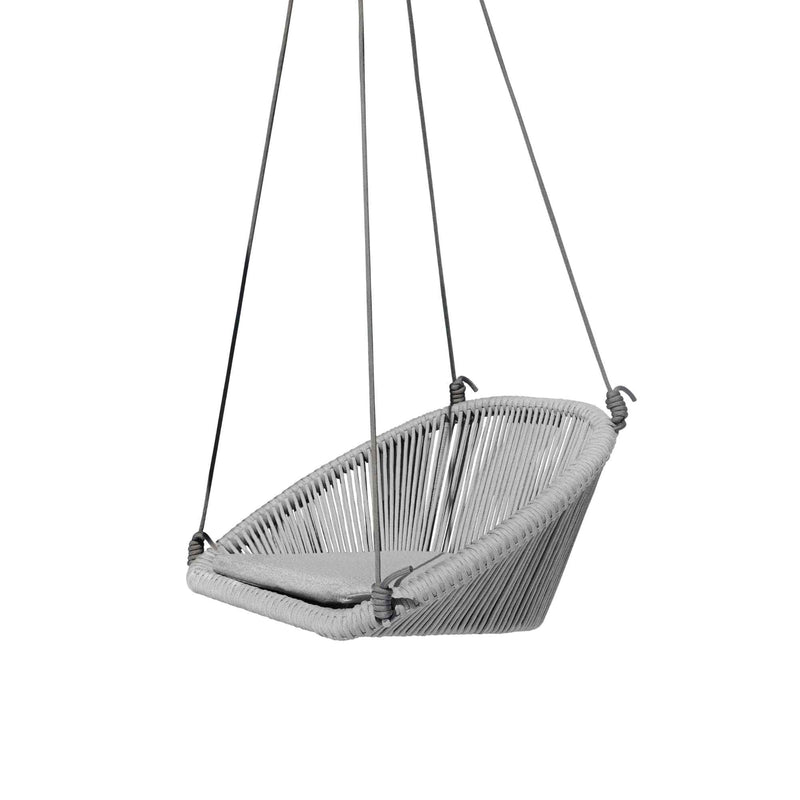Skyline Design Horizon 8FT Pergola with Lamp, Rodona Hanging Chairs & Aluminum Table