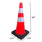 Chery Industrial 28" Traffic Cone, Reflective, Black Base