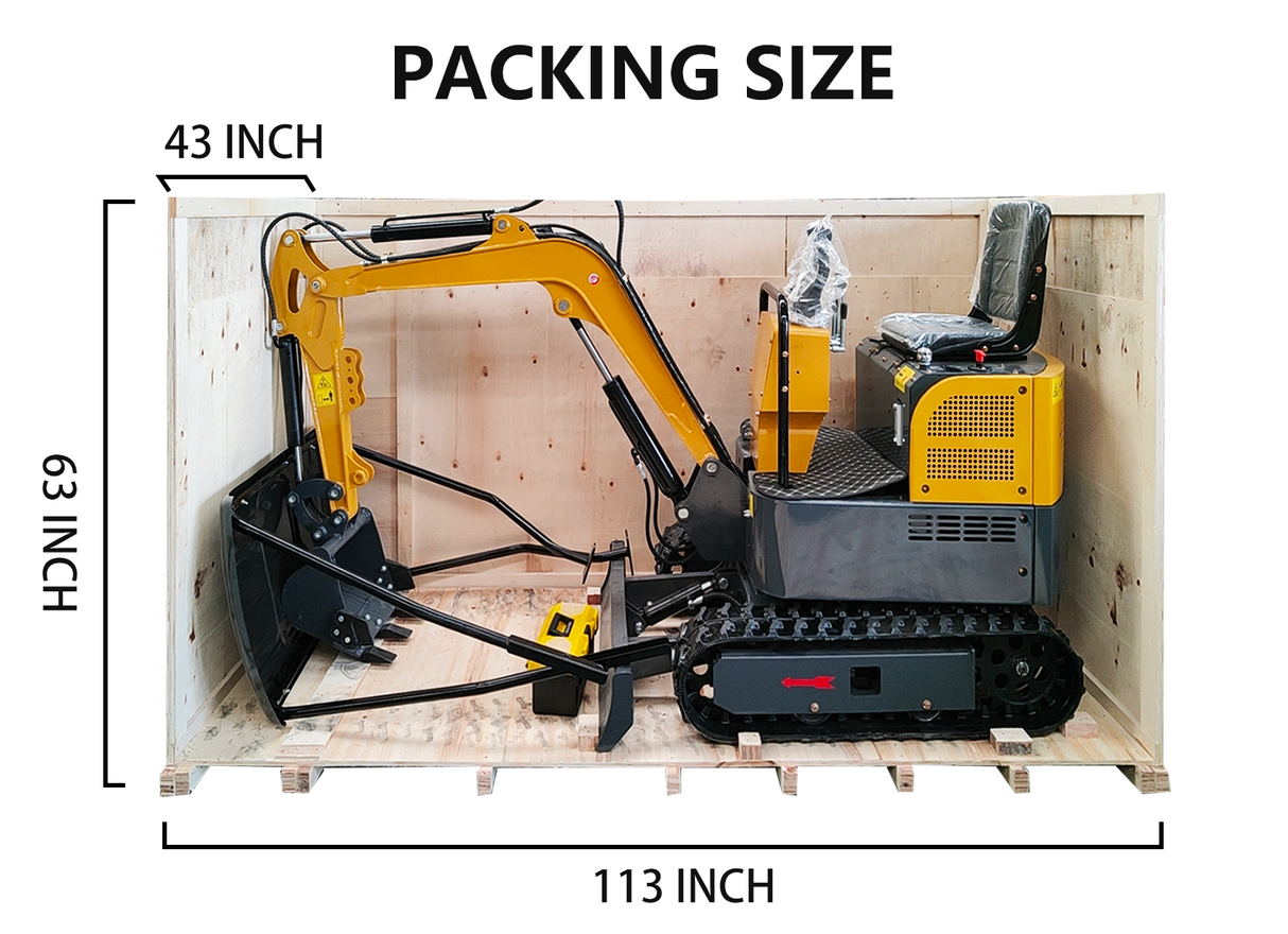 Katool Mini Excavator Crawler Digger Bucket KT-EX20 / Mechanical thumb B&S Gas Engine