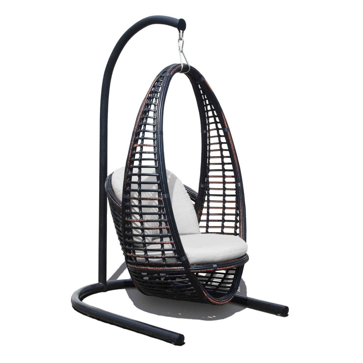 Skyline Design Heri Hanging Chair with Frame and Sunbrella Cushions
