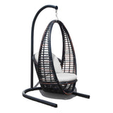 Skyline Design Heri Hanging Chair with Frame and Sunbrella Cushions