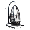 Skyline Design Heri Hanging Chair with Frame and Sunbrella Cushions