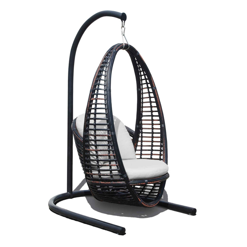 Skyline Design Heri Hanging Chair with Frame and Sunbrella Cushions