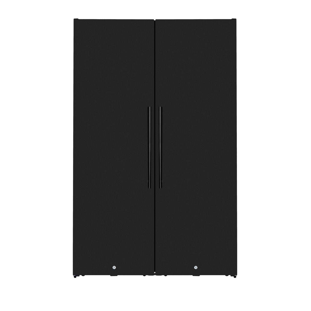 Allavino 76.5" Tall Side-by-Side Wine Vault with Solid Black Doors Dual Zone Wine Refrigerator