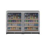 Allavino Reserva Series 46.8” Stainless Steel Side‑by‑Side Beverage Center BF 2X‑VSBC24L‑SS