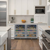 Allavino Reserva Series 46.8” Stainless Steel Side‑by‑Side Beverage Center BF 2X‑VSBC24L‑SS