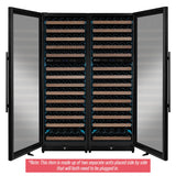 Allavino Reserva Series 308-Bottle 71″ Tall Four-Zone Black Metal Side-by-Side Wine Refrigerator BF 2X-VSW15471D-2B