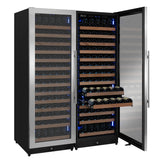 Allavino Reserva Series 326 Bottle 71″ Tall Dual Zone Stainless Steel Side‑by‑Side Wine Refrigerator