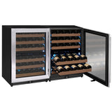 Allavino Reserva Series 102‑Bottle Four‑Zone Undercounter Wine Refrigerator Cooler with Stainless Steel Doors Side‑by‑Side BF 2X‑VSW5134D‑2S