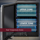 Allavino Reserva Series 102‑Bottle Four‑Zone Undercounter Wine Refrigerator Cooler with Stainless Steel Doors Side‑by‑Side BF 2X‑VSW5134D‑2S