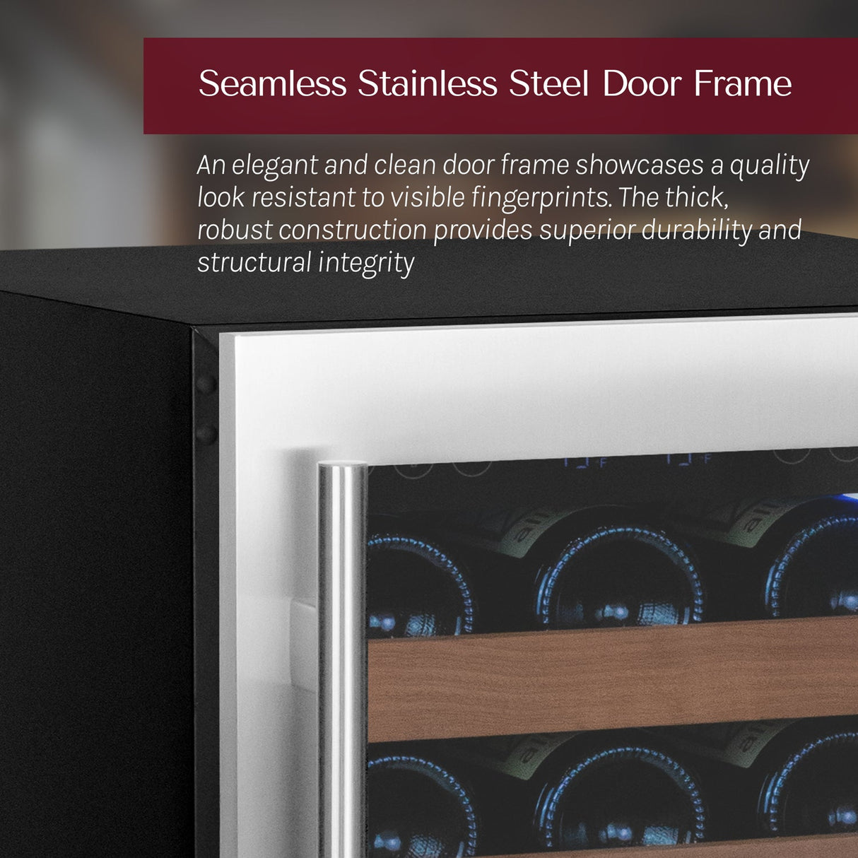 Allavino Reserva Series 102‑Bottle Dual Zone Built‑In Luxury Wine Refrigerator with Stainless Steel Doors Side‑by‑Side BF 2X‑VSW5134S‑1S