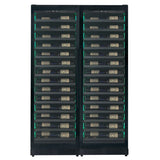 Allavino Reserva Series 134 Bottle 71" Tall Dual Zone Black Side-by-Side Shallow Wine Refrigerator Console