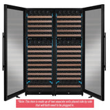 Allavino Reserva Series 344″ Four Zone Built‑In Side‑by‑Side Black Metal Wine Refrigerator