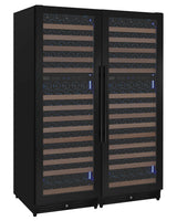Allavino Reserva Series 344″ Four Zone Built‑In Side‑by‑Side Black Metal Wine Refrigerator