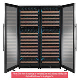 Allavino Reserva Series 344-Bottle 71″ Tall Four Zone Built-In Side-by-Side Wine Refrigerator with Stainless Steel Doors