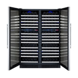 Allavino 47" Wide FlexCount II Tru‑Vino 344 Bottle Four‑Zone Stainless Steel Side‑by‑Side Wine Refrigerator BF 2X‑VSWR172‑2S20