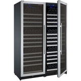Allavino 47" Wide FlexCount II Tru-Vino 354 Bottle Dual Zone Stainless Steel Side-by-Side Wine Refrigerator