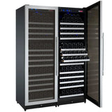 Allavino 47" Wide FlexCount II Tru-Vino 354 Bottle Dual Zone Stainless Steel Side-by-Side Wine Refrigerator