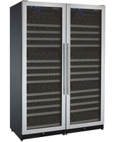 Allavino 47" Wide FlexCount II Tru-Vino 354 Bottle Dual Zone Stainless Steel Side-by-Side Wine Refrigerator