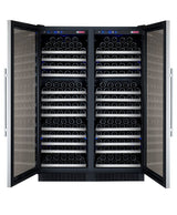 Allavino 47" Wide FlexCount II Tru-Vino 354 Bottle Dual Zone Stainless Steel Side-by-Side Wine Refrigerator