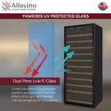 Allavino 63" Wide Vite II Tru-Vino 554 Bottle Dual Zone Black Side-by-Side Wine Refrigerator