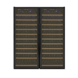 Allavino 63" Wide Vite II Tru-Vino 554 Bottle Dual Zone Black Side-by-Side Wine Refrigerator