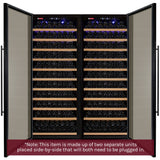 Allavino 63" Wide Vite II Tru-Vino 554 Bottle Dual Zone Black Side-by-Side Wine Refrigerator