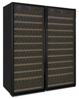 Allavino 63" Wide Vite II Tru-Vino 554 Bottle Dual Zone Black Side-by-Side Wine Refrigerator