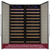 Allavino Vite II Tru-Vino 63″ 554 Bottle Dual Zone Stainless Steel Side-by-Side Wine Refrigerator