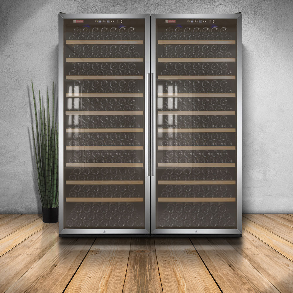 Allavino Vite II Tru-Vino 63″ 554 Bottle Dual Zone Stainless Steel Side-by-Side Wine Refrigerator