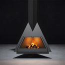 HearthArtSinn Ash 4 Triangular Hanging Wood Burning Fireplace