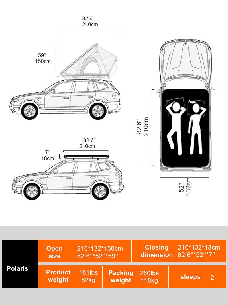 Naturnest Polaris Car Roof Top Tent W1553119125