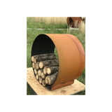 Fire Pit Art Orbital Log Wood Rack