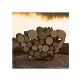 Fire Pit Art Crescent Log Wood Rack -  Carbon Steel
