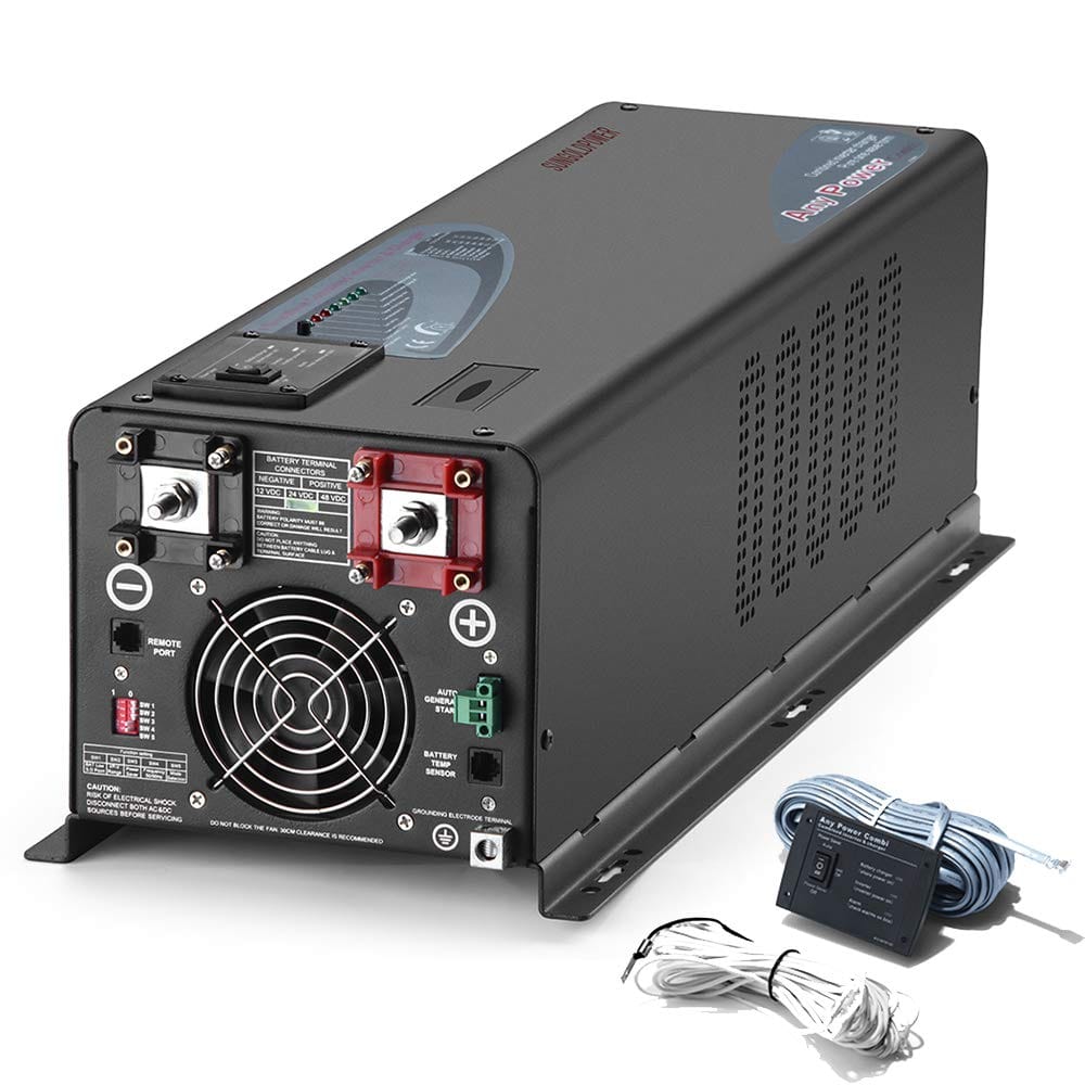 SunGoldPower 4000W Peak (12000W) DC 12V Split Phase Pure Sine Wave Inverter With Charger