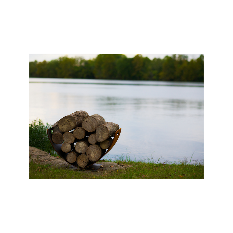 Fire Pit Art Wings of Flight Firewood Holder