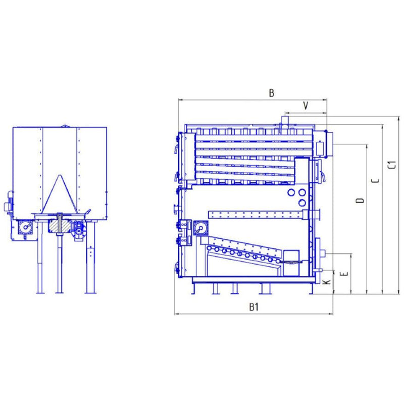 BIO DUO 300 High-Efficiency Wood Chip Boiler 1000K BTU