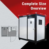 Portable Restroom with Shower Insulated All‑in‑One Steel Frame