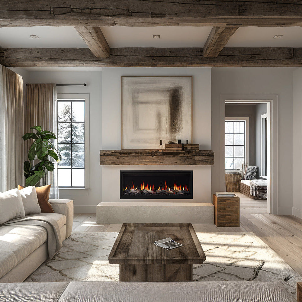 SimpliFire Allusion Edge 50" Linear Built-In Virtual Electric Fireplace