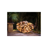 Fire Pit Art Crescent Log Wood Rack -  Stainless Steel