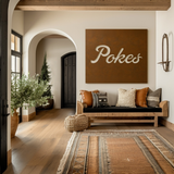 The Pokes - Metal Wall Art - Square Umber