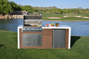 Kokomo Grills Professional Shiplap Built In Outdoor Kitchen with Waterfall Edge