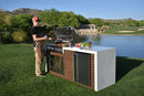 Kokomo Grills Professional Shiplap Built In Outdoor Kitchen with Waterfall Edge