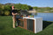 Kokomo Grills Professional Shiplap Built In Outdoor Kitchen with Waterfall Edge