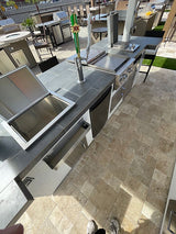 KoKoMo Grills Built in Big Island Sports Bar Outdoor Kitchen Grill With TV