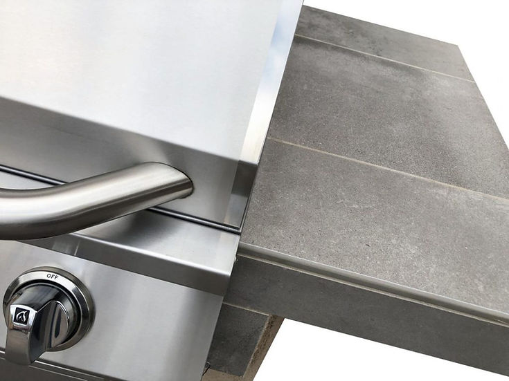 KoKoMo Grills Antigua 6' BBQ Island Built In BBQ Grill Side Burner and Bar on one Side