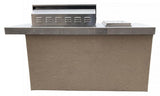 KoKoMo Grills Antigua 6' BBQ Island Built In BBQ Grill Side Burner and Bar on one Side